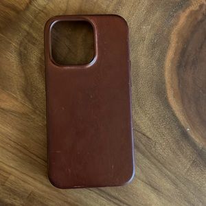 iPhone 14 Pro Leather Case. iPhone brand by Apple.